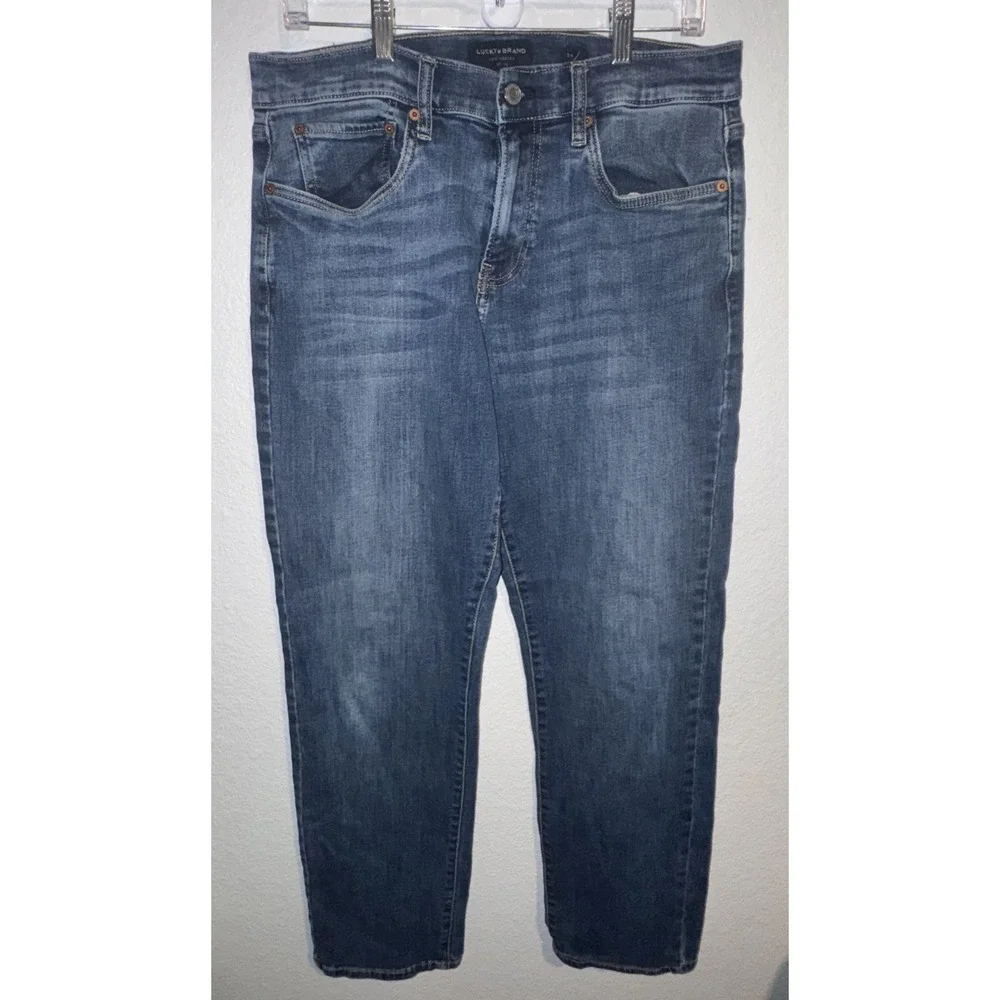 🍀 Lucky Brand Jeans 221 Straight Mens Size 34x30 Blue Casual Denim
